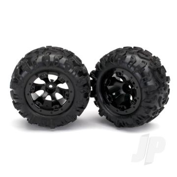 Traxxas Tyres And Wheels, Assembled Glued Canyon At Tyres (1 Left, 1 Right) (TRX7277)