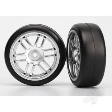 Traxxas Tyres And Wheels, Assembled Glued 1.9 Gymkhana Slick Tyres (2 Pcs) (TRX7376A)