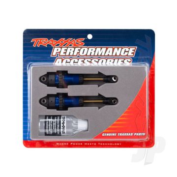 Traxxas Shocks, Gtr Long Blue-Anodised, Ptfe-Coated Bodies With Tin Shafts (Fully Assembled, With Out Springs) (2 Pcs) (TRX7461)
