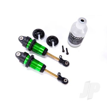 Traxxas Shocks, Gtr Long Green-Anodised, Ptfe-Coated Bodies With Tin Shafts (Fully Assembled, With Out Springs) (2 Pcs) (TRX7461G)
