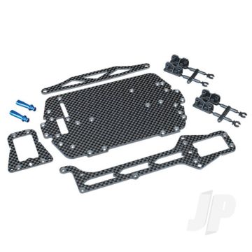 Traxxas Carbon Fiber Conversion Kit (Includes Chassis, Upper Chassis, Battery Hold Down, Adhesive Foam Tape, Hardware) (TRX7525)