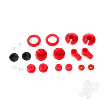 Traxxas Rebuild Kit, Oil-Filled Shocks (O-Ring, Bladder, Piston, Shaft Guide, E-Clips, Shock Cap, Shock Rod End) Renews 2 Shocks (TRX7662)