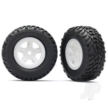 Traxxas Tyres And Wheels, Assembled Glued Sct Off-Road Racing Tyres (1 Each, Right And Left) (TRX7674X)