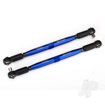 Traxxas Toe Links, X-Maxx (Tubes Blue-Anodised, 7075-T6 Aluminium, Stronger Than Titanium) (157Mm) (2 Pcs) / Rod Ends, Assembled With Steel Hollow Balls (4 Pcs) / Aluminium Wrench, 10Mm (1Pc) (TRX7748X)