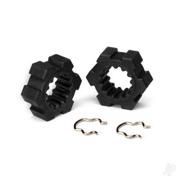 Traxxas Wheel Hubs, Hex (2 pcs) / Hex Clips (2 pcs) (TRX7756)