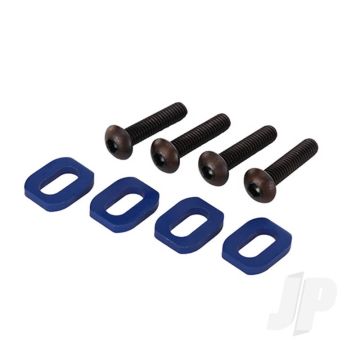 Traxxas Washers, Motor Mount, Aluminium (Blue-Anodised) (4 Pcs) / 4X18Mm Bcs (4 Pcs) (TRX7759)