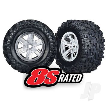 Traxxas Tyres And Wheels, Assembled Glued Maxx At Tyres (Left And Right) (2 Pcs) (TRX7772R)