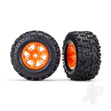 Traxxas Tyres And Wheels, Assembled Glued Maxx At Tyres (Left And Right) (2 Pcs) (TRX7772T)