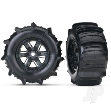 Traxxas Tyres And Wheels, Assembled Glued Maxx At Tyres (Left And Right) (2 Pcs) (TRX7773)