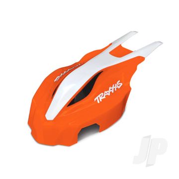 Traxxas Canopy, Front, Orange / White, Aton (TRX7915)