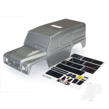 Traxxas Body, Land Rover Defender, Graphite Silver (Painted) / Decals (TRX8011X)