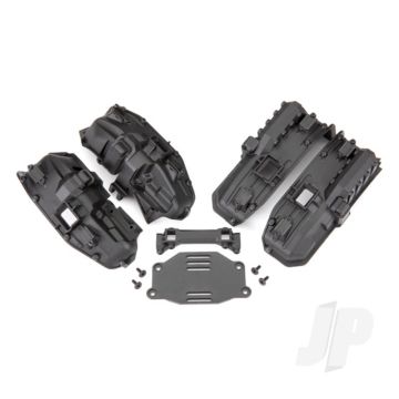 Traxxas Fenders, Inner (Narrow), Front & Rear (For Clipless Body Mounting) (2 Each)/ Rock Light Covers (8)/ Battery Plate/ Body Mount/ 3X8 Flat-Head Screws (4)/ 2.5X6 Cs (10) (TRX8080X)