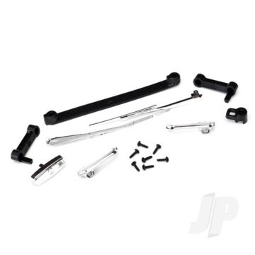 Traxxas Door Handles, Left, Right & Rear Tailgate / Windshield Wipers, Left & Right / Retainers (2 Pcs) / 1.6X5 Bcs (Self-Tapping) (7 Pcs) (Fits #8130 Body) (TRX8132)