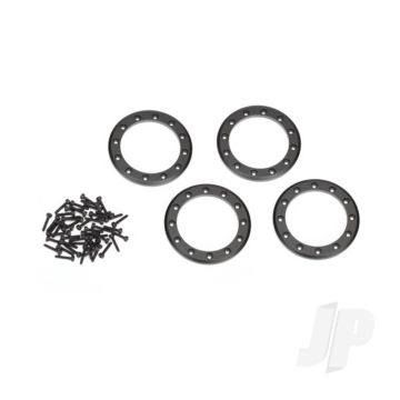 Traxxas Beadlock Rings, Black (2.2In) (Aluminium) (4 Pcs) / 2X10 Cs (48) (TRX8168T)