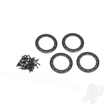 Traxxas Beadlock Rings, Black (1.9In) (Aluminium) (4 Pcs) / 2X10 Cs (48) (TRX8169T)