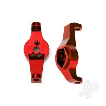 Traxxas Caster Blocks, 6061-T6 Aluminium (Red-Anodised), Left And Right (TRX8232R)