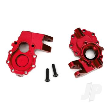 Traxxas Portal Housings, Inner (Front), 6061-T6 Aluminium (Red-Anodised) (2 Pcs) / 3X12 Bcs (2 Pcs) (TRX8252R)