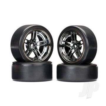 Traxxas Tyres And Wheels, Assembled Glued 1.9In Drift Tyres (Front And Rear) (TRX8378)