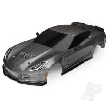 Traxxas Body, Chevrolet Corvette Z06, Graphite (Painted, Decals Applied) (TRX8386A)