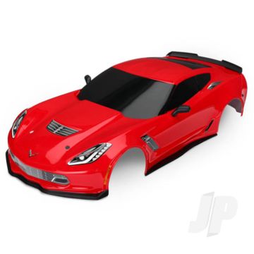 Traxxas Body, Chevrolet Corvette Z06, Red (Painted, Decals Applied) (TRX8386R)