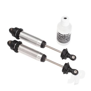 Traxxas Shocks, Gtr, 134Mm, Silver Aluminium (Fully Assembled With Out Springs) (Front, Threaded) (2 Pcs) (TRX8450)