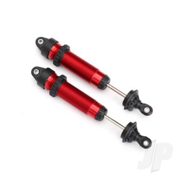 Traxxas Shocks, Gtr, 139Mm, Aluminium (Red-Anodised) (Fully Assembled With Out Springs) (Rear, Threaded) (2 Pcs) (TRX8460R)