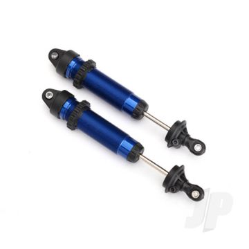 Traxxas Shocks, Gtr, 139Mm, Aluminium (Blue-Anodised) (Fully Assembled With Out Springs) (Rear, Threaded) (2 Pcs) (TRX8460X)