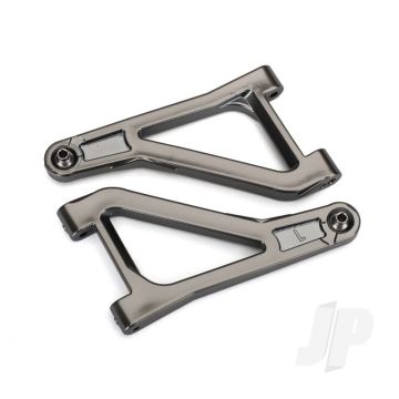 Traxxas Suspension Arms, Upper (Left & Right) (Satin Black Chrome-Plated) (Assembled With Hollow Balls) (TRX8531X)