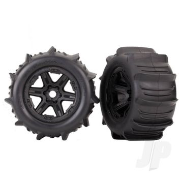 Traxxas Tyres And Wheels, Assembled Glued 3.8In (2 Pcs) (TRX8674)