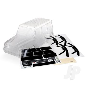 Traxxas Body, Mercedes-Benz G 500 4X4 (Clear, Requires Painting) / Decals / Window Masks (Includes Rear Body Post, Grille, Side Mirrors, Door Handles, & Windshield Wipers) (TRX8811)