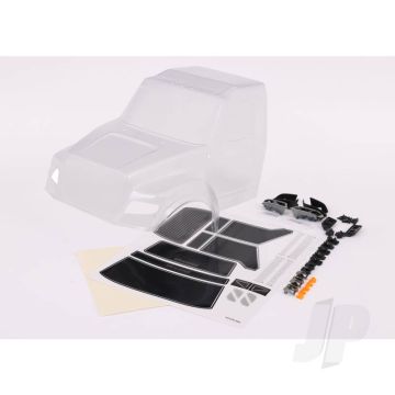 Traxxas Body, Trx-6 Ultimate Rc Hauler (Clear, Requires Painting) (Includes Headlights, Roof Lights, Side Mirrors, & Decals) (TRX8823)