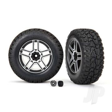 Traxxas Tyres And Wheels, Assembled Glued 2.6In Black (2 Pcs) (TRX8872)