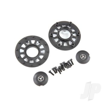 Traxxas Centre Caps (2 Pcs) / Beadlock Rings (2 Pcs) (Requires #8255A Extended Stub Axle) (TRX8875)