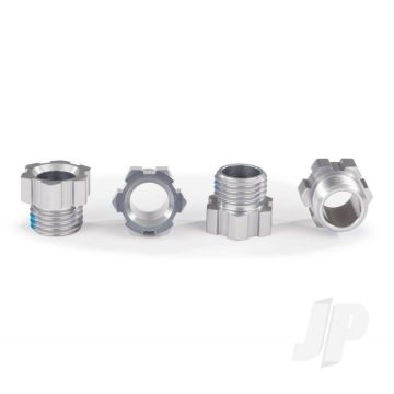 Traxxas Aluminium Stub Axle Nut, Grey (4 Pcs) (TRX8886A)