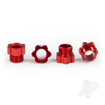 Traxxas Aluminium Stub Axle Nut, Red (4 Pcs) (TRX8886R)