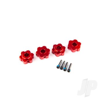 Traxxas Wheel Hubs, Hex, Aluminium (Red-Anodised) (4 Pcs) / 4X13Mm Screw Pins (4 Pcs) (TRX8956R)