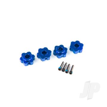 Traxxas Wheel Hubs, Hex, Aluminium (Blue-Anodised) (4 Pcs) / 4X13Mm Screw Pins (4 Pcs) (TRX8956X)