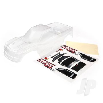 Traxxas Body, Hoss 4X4 (Clear, Requires Painting) / Window, Grille, Lights Decal Sheet (TRX9011)