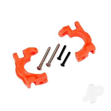 Traxxas Caster Blocks (C-Hubs), Extreme Heavy Duty, Orange (Left & Right)/ 3X32Mm Hinge Pins (2)/ 3X20Mm Bcs (2) (For Use With #9080 Upgrade Kit) (TRX9032T)