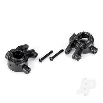 Traxxas Steering Blocks, Extreme Heavy Duty, Black (Left & Right)/ 3X20Mm Bcs (2) (For Use With #9080 Upgrade Kit) (TRX9037)