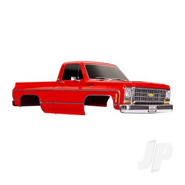 Traxxas Body, Chevrolet K10 Truck (1979), Complete, Red (Painted, Decals Applied) (Includes Grille, Side Mirrors, Door Handles, Windshield Wipers, & Clipless Mounting) (Requires #9288 Inner Fenders) (TRX9212R)