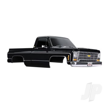 Traxxas Body, Chevrolet K10 Truck (1979), Complete, Black (Painted, Decals Applied) (Includes Grille, Side Mirrors, Door Handles, Windshield Wipers, & Clipless Mounting) (Requires #9288 Inner Fenders) (TRX9212X)