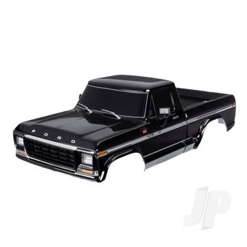 Traxxas Body, Ford F-150 (1979), Complete, Black (Painted, Decals Applied) (Includes Grille, Side Mirrors, Door Handles, Windshield Wipers, & Clipless Mounting) (Requires #9288 Inner Fenders). Roll Bar Sold Separately (Choose Chrome 9262, Black 9262R, Or 