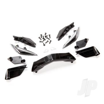 Traxxas Grille, Chevrolet Corvette Stingray/ Grille Mount (3)/ Headlight Housing (2)/ Lens (2)/ Headlight Mount (2)/ 2.6X6Mm Bcs (4)/ 2.6X8Mm Bcs (8) (TRX9316)
