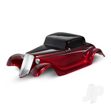 Traxxas Body, Factory Five '33 Hot Rod Coupe, Complete (Red) (Painted, Decals Applied) (Includes Front Grille, Side Mirrors, Headlights, Tail Lights, Foam Pads) (TRX9333R)