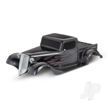Traxxas Body, Factory Five '35 Hot Rod Truck, Complete (Graphite) (Painted, Decals Applied) (Includes Front Grille, Side Mirrors, Headlights, Tail Lights, Foam Pads) (TRX9335X)