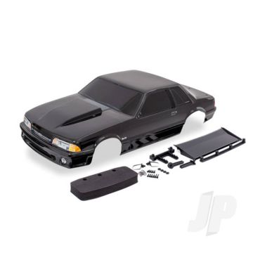 Traxxas Body, Ford Mustang, Fox Body, Black (Painted, Decals Applied) (Includes Side Mirrors, Wing, Wing Retainer, Rear Body Mount Posts, Foam Body Bumper, & Mounting Hardware) (TRX9421A)