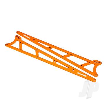 Traxxas Side Plates, Wheelie Bar, Orange (Aluminium) (2) (TRX9462A)