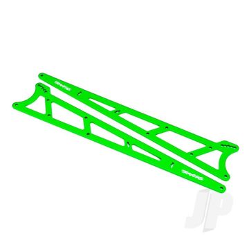 Traxxas Side Plates, Wheelie Bar, Green (Aluminium) (2) (TRX9462G)