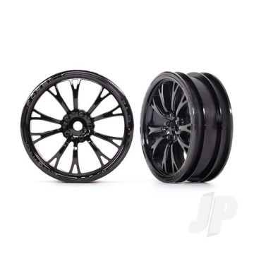 Traxxas Wheels, Weld Gloss Black (Front) (2) (TRX9472)